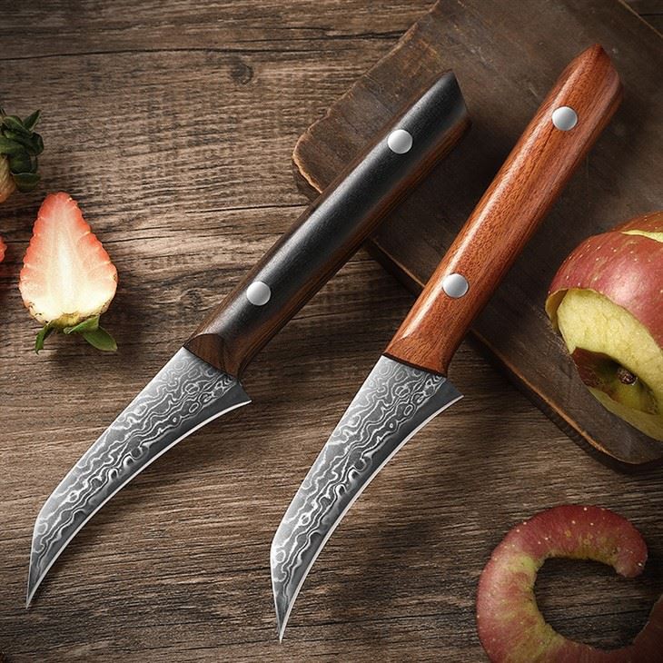 DS-2974 3.5 inch Paring Knife Damascus Steel Peel Chef Knife 67 Layer Forged Fruit Vegetable Knife Wholesale-1